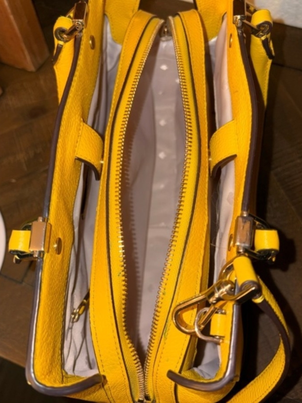 kate spade Yellow Leather Satchel Tote - Picture 8 of 8